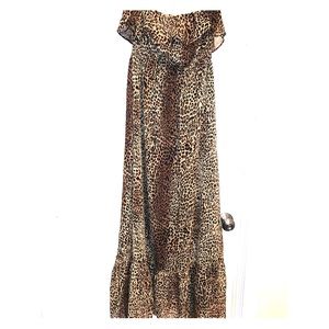 Tube top cheetah maxi dress. Worn once*